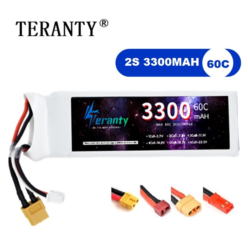 Drone Battery Lipo - Batteria LiPo 2S 7.4V 3300mAh 60C