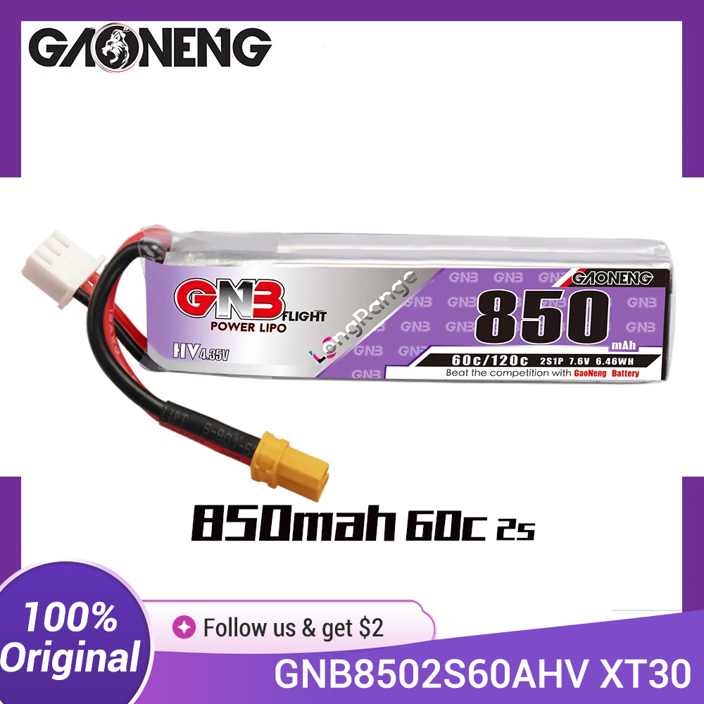 Drone Battery 3S - GAONENG GNB LiPo Batteria 850mAh 2S