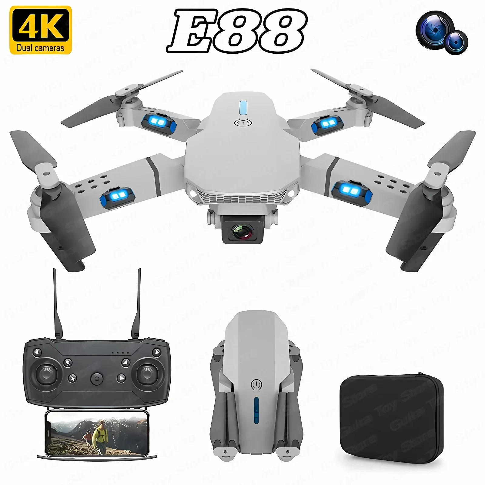 E88 Pro WIFI FPV Drone grandan - Drone Battery Case recensione e prezzo